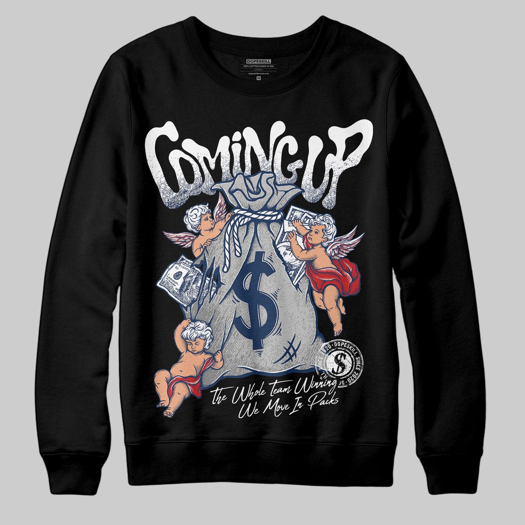 Summit White Navy 4s DopeSkill Sweatshirt Money Bag Coming Up Graphic