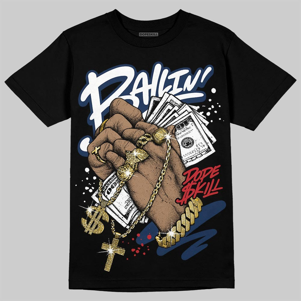 Summit White Navy 4s DopeSkill T-Shirt Always Ballin' Graphic