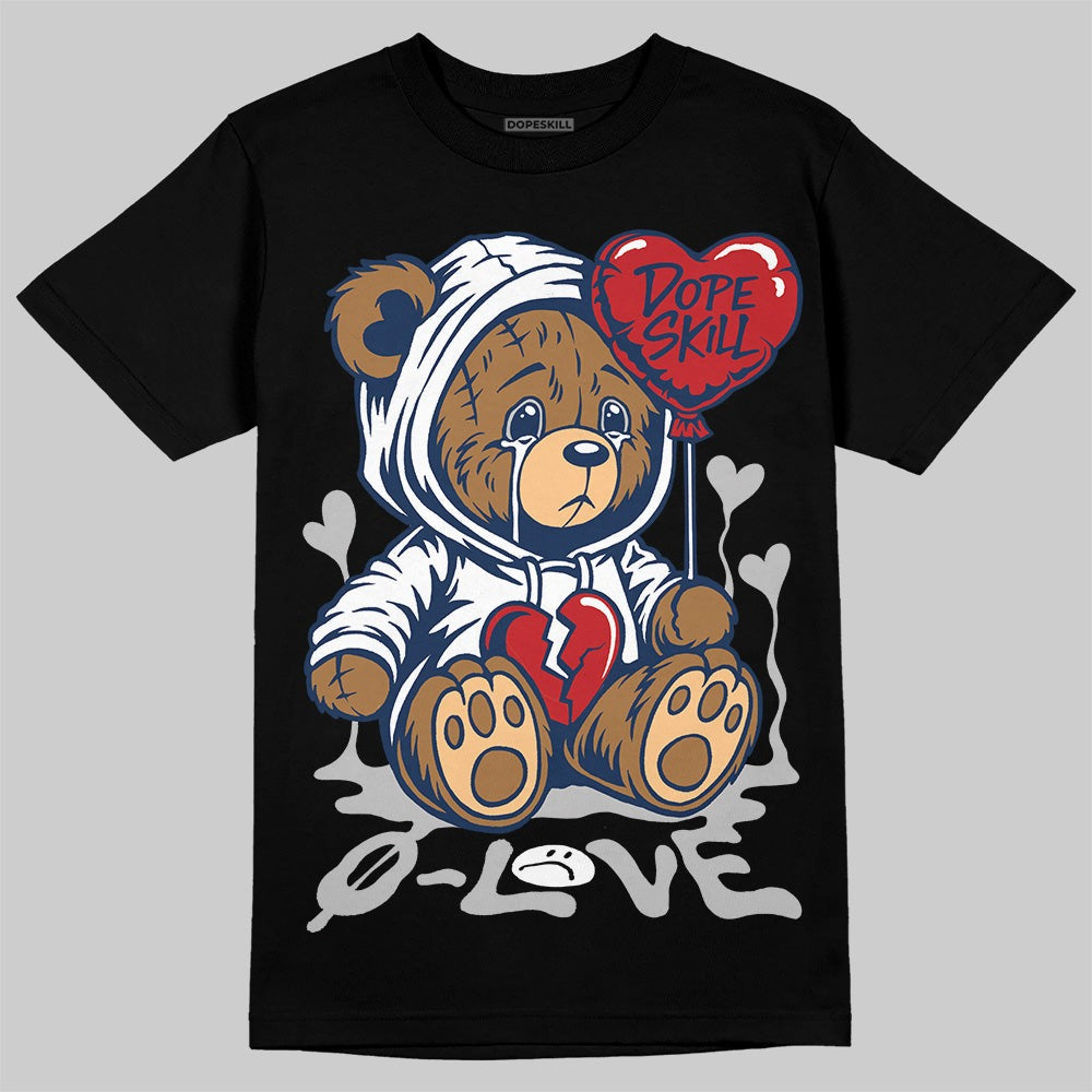 Summit White Navy 4s DopeSkill T-Shirt Broken Bear Graphic