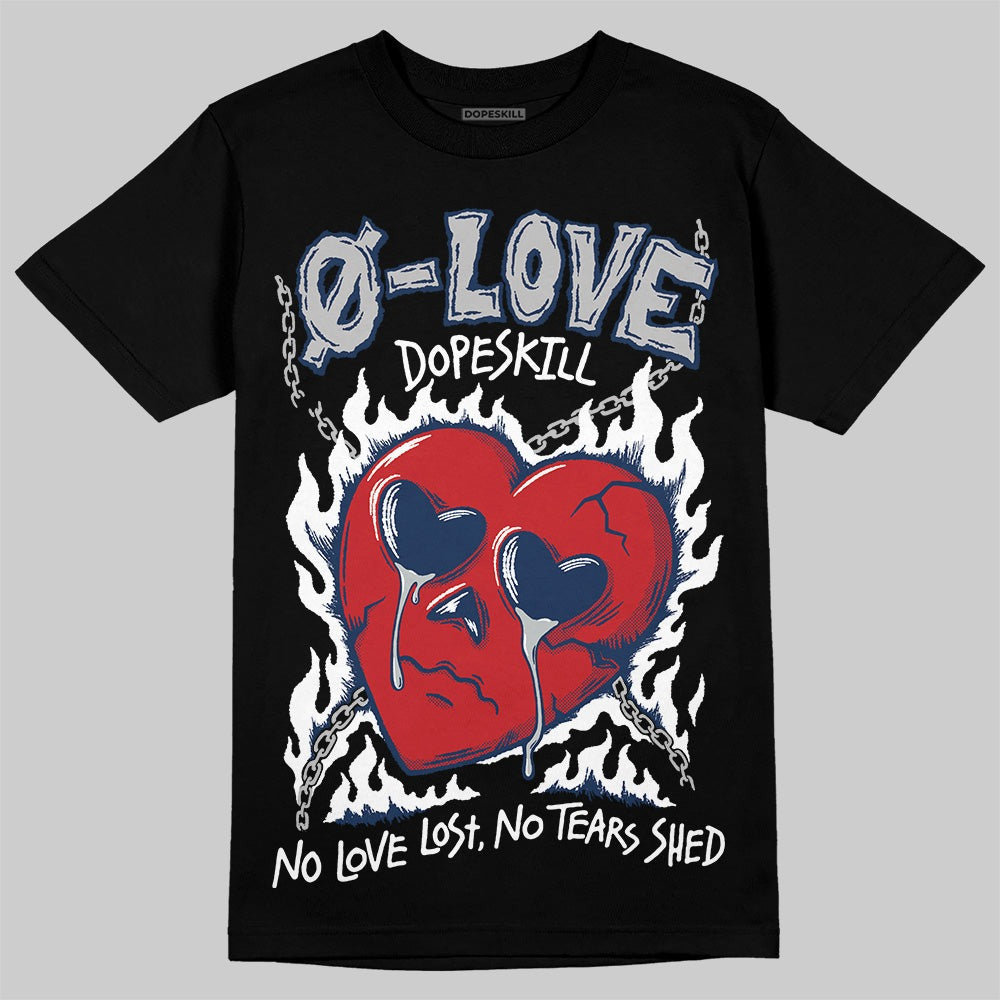 Summit White Navy 4s DopeSkill T-Shirt Crying Heart Graphic