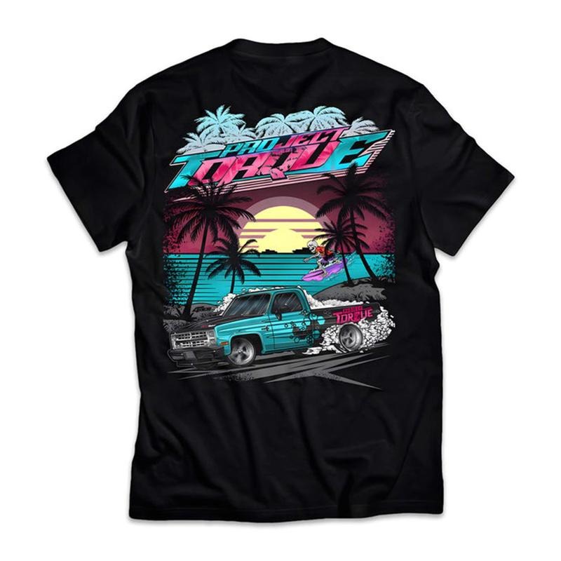 Super Pickup Truck C10 Miami T-Shirt, Graphic Tee for Supercar Enthusiasts, Unisex Cotton Casual Top for Men