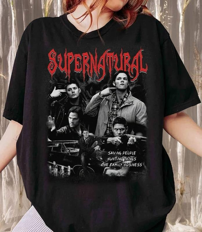 Supernatural Movie T-Shirt Sweatshirt, Winchester Brothers Shirt, Vintage Supernatural Shirt, Sam Dean Winchester Shirt