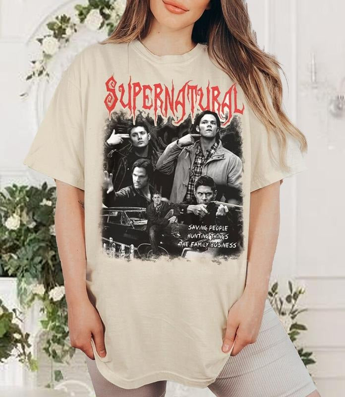Supernatural Movie T-Shirt Sweatshirt, Winchester Brothers Shirt, Vintage Supernatural Shirt, Sam Dean Winchester Shirt