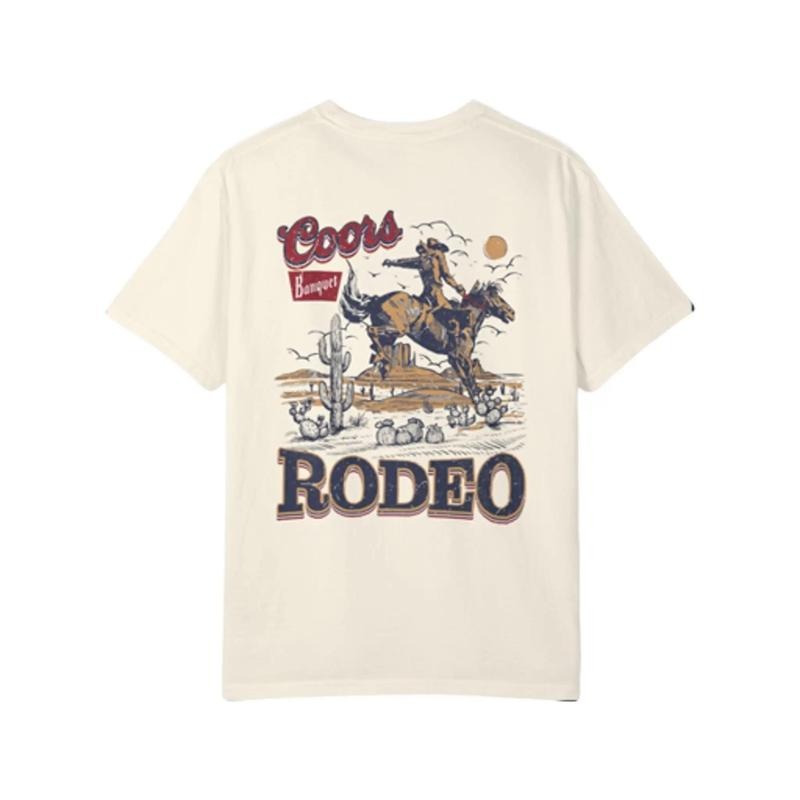 Coors Rodeo Vintage Graphic T-Shirt/Sweatshirt, Retro Cowboy Shirt, Oversized Coors T-Shirt, Vintage Washed Shirt, Gift Oversized Tees, Women's Clothing naughtyclothes, vintage graphic tees Top Womenswear