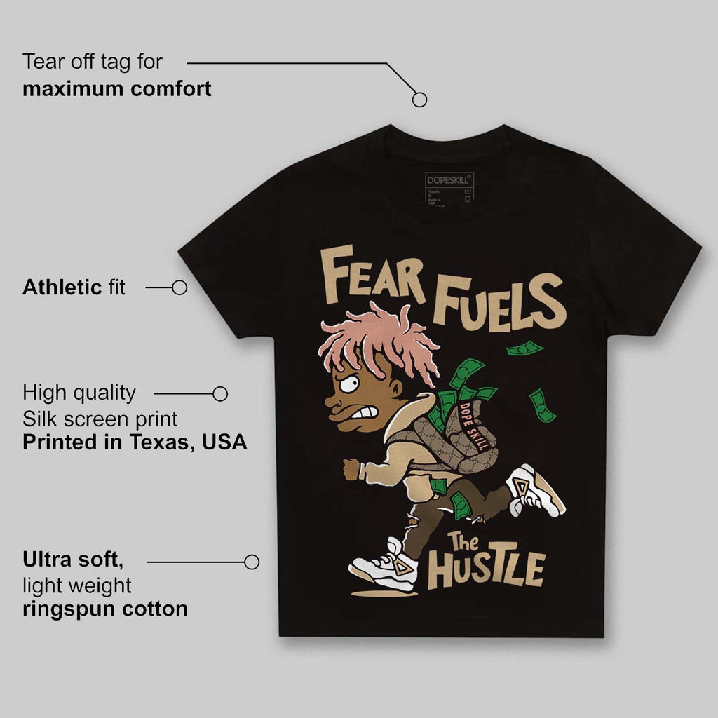 TAN Collection DopeSkill Toddler Kids T-shirt Fear Fuels The Hustle Graphic