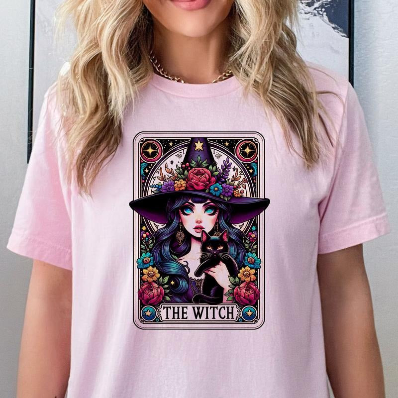 Tarot Card  T-Shirts Round 3 - Print is Sublimation, Unisex T-Shirt, Funny Tee, Funny Apparel, Gift Idea, Relaxed Fit, Casual Apparel, Cute Top, Great with Jeans, All Seasons, Fun Style, Comfortable Shirt