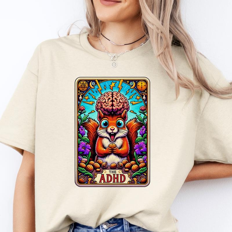 Tarot Card  T-Shirts Round 3 - Print is Sublimation, Unisex T-Shirt, Funny Tee, Funny Apparel, Gift Idea, Relaxed Fit, Casual Apparel, Cute Top, Great with Jeans, All Seasons, Fun Style, Comfortable Shirt