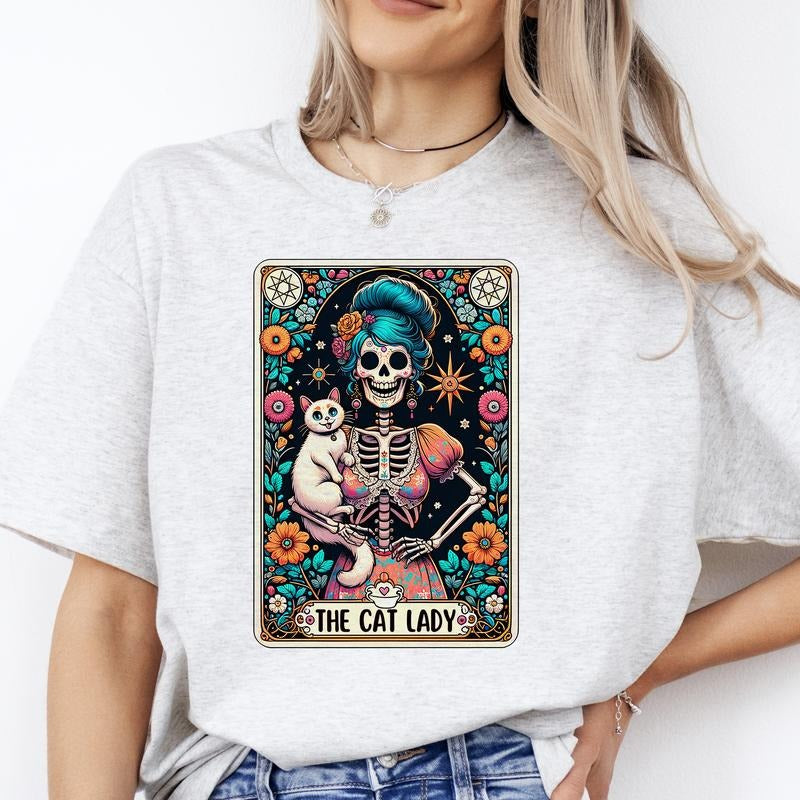 Tarot Card  T-Shirts Round 3 - Print is Sublimation, Unisex T-Shirt, Funny Tee, Funny Apparel, Gift Idea, Relaxed Fit, Casual Apparel, Cute Top, Great with Jeans, All Seasons, Fun Style, Comfortable Shirt