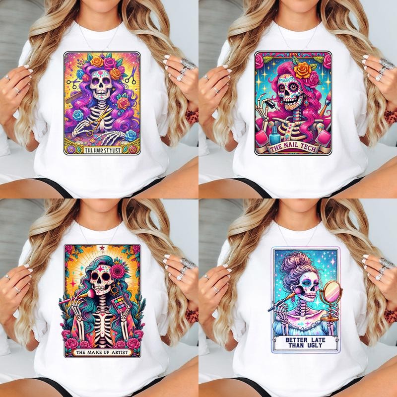 Tarot Card T-Shirts Beauty Industry  - Print is Sublimation, Unisex T-Shirt, Funny Tee, Funny Apparel, Gift Idea, Relaxed Fit, Casual Apparel, Cute Top, Great with Jeans, All Seasons, Fun Style, Comfortable Shirt