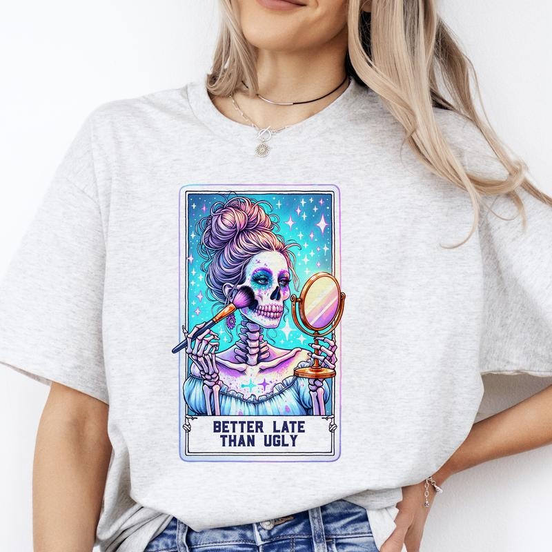 Tarot Card T-Shirts Beauty Industry  - Print is Sublimation, Unisex T-Shirt, Funny Tee, Funny Apparel, Gift Idea, Relaxed Fit, Casual Apparel, Cute Top, Great with Jeans, All Seasons, Fun Style, Comfortable Shirt