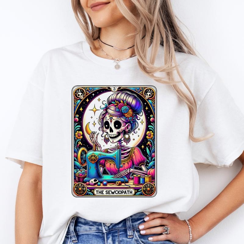 Tarot Card T-Shirts Work is Life - Print is Sublimation, Unisex T-Shirt, Funny Tee, Funny Apparel, Gift Idea, Relaxed Fit, Casual Apparel, Cute Top, Great with Jeans, All Seasons, Fun Style, Comfortable Shirt