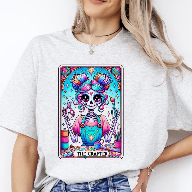 Tarot Card T-Shirts Work is Life - Print is Sublimation, Unisex T-Shirt, Funny Tee, Funny Apparel, Gift Idea, Relaxed Fit, Casual Apparel, Cute Top, Great with Jeans, All Seasons, Fun Style, Comfortable Shirt