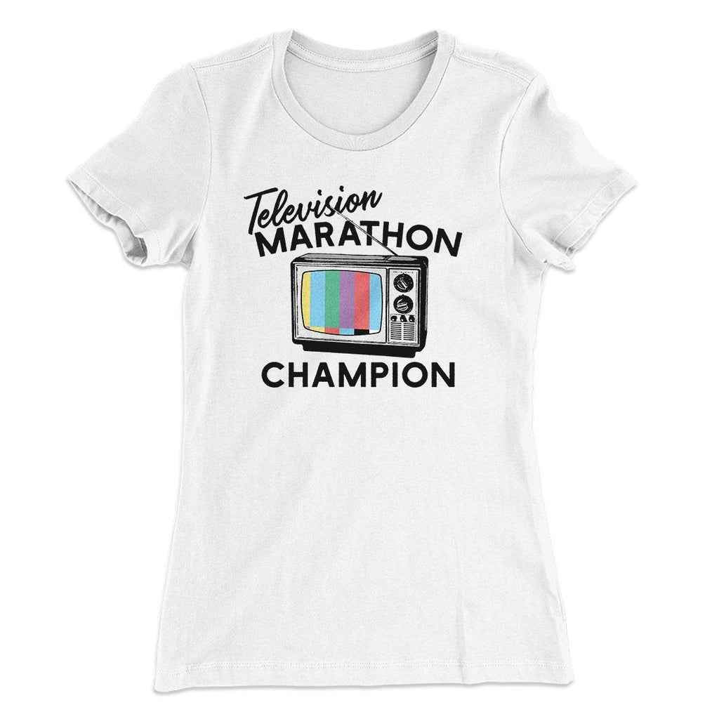 Television Marathon Champion Funny Women's T-Shirt