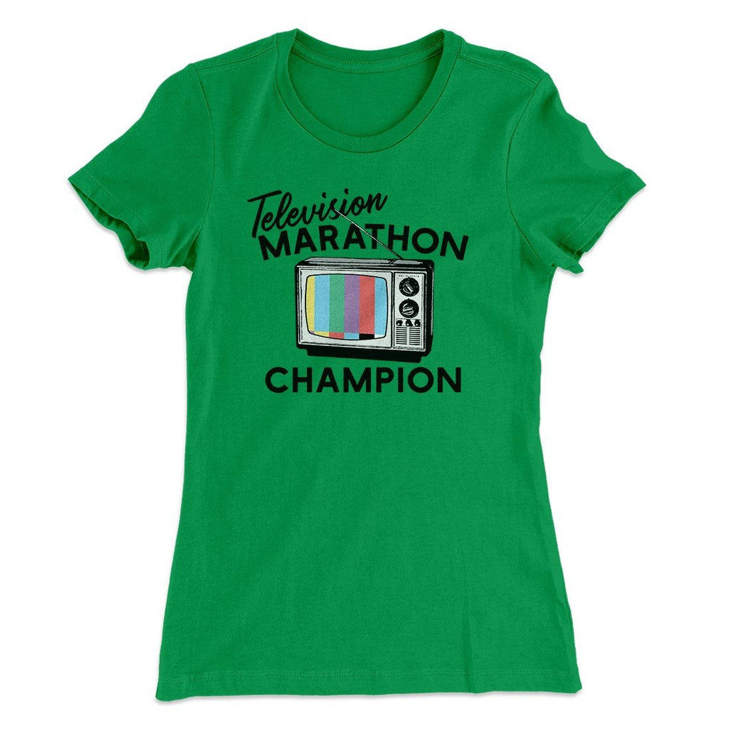 Television Marathon Champion Funny Women's T-Shirt