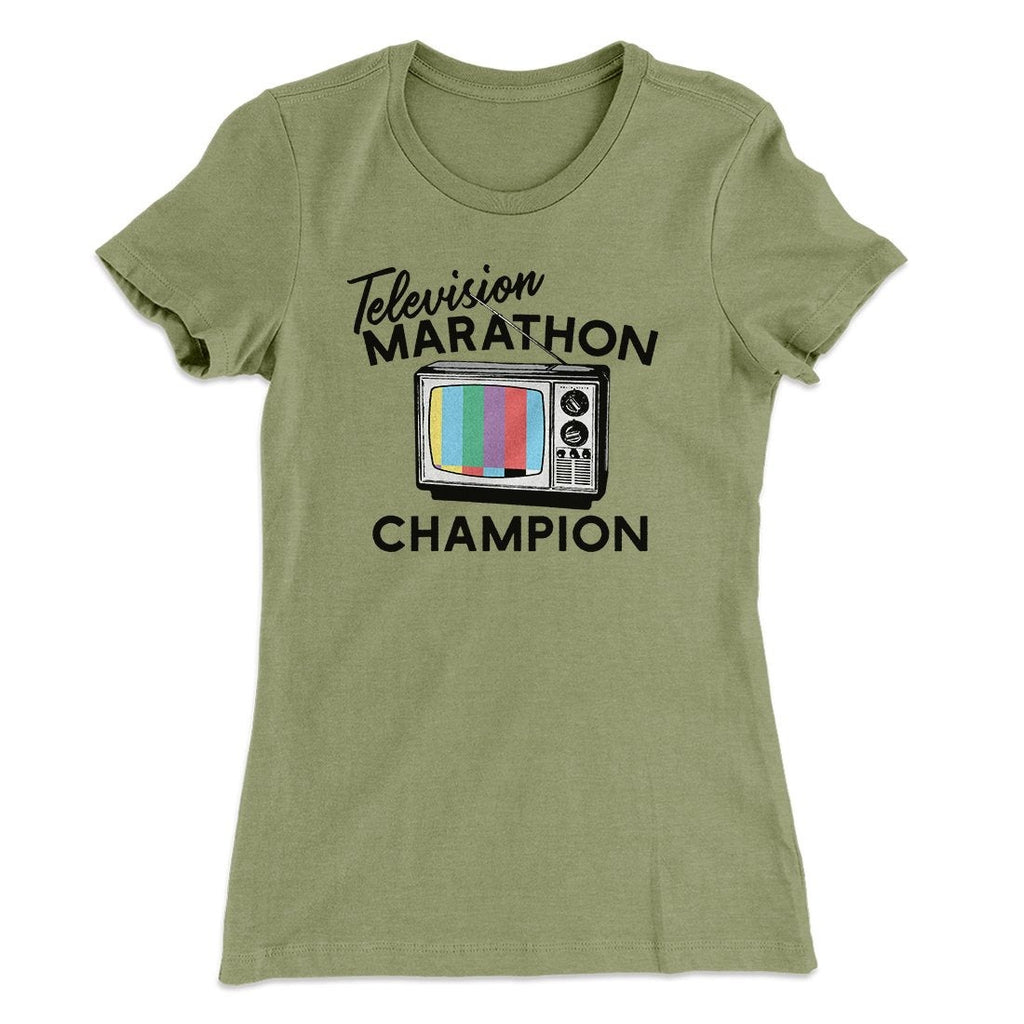Television Marathon Champion Funny Women's T-Shirt