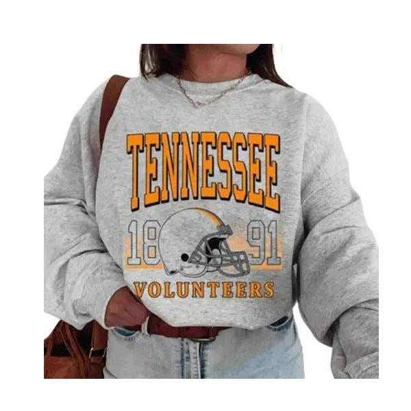 Tennessee Volunteers Retro Helmet University College NCAA Football T-Shirt Unisex Sweatshirt Cotton Fabric