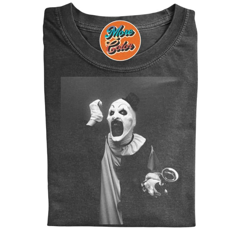 Terrifier Movie Art the Clown Vintage Shirts, Cotton Unisex T-shirts, Sweatshirt, Crew Neck, Size S- 3XL, Menswear Top, Womenswear Top Underwear Streetwear