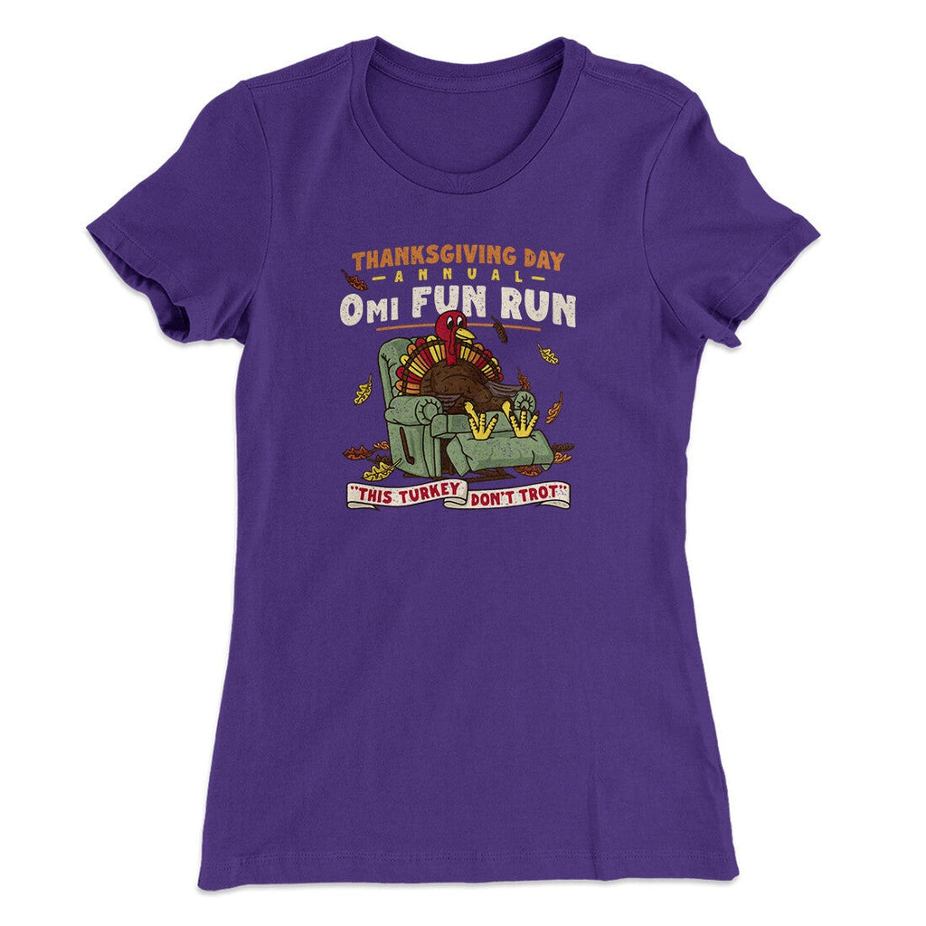 Thanksgiving Day Annual 0Mi Fun Run Funny Thanksgiving Women's T-Shirt