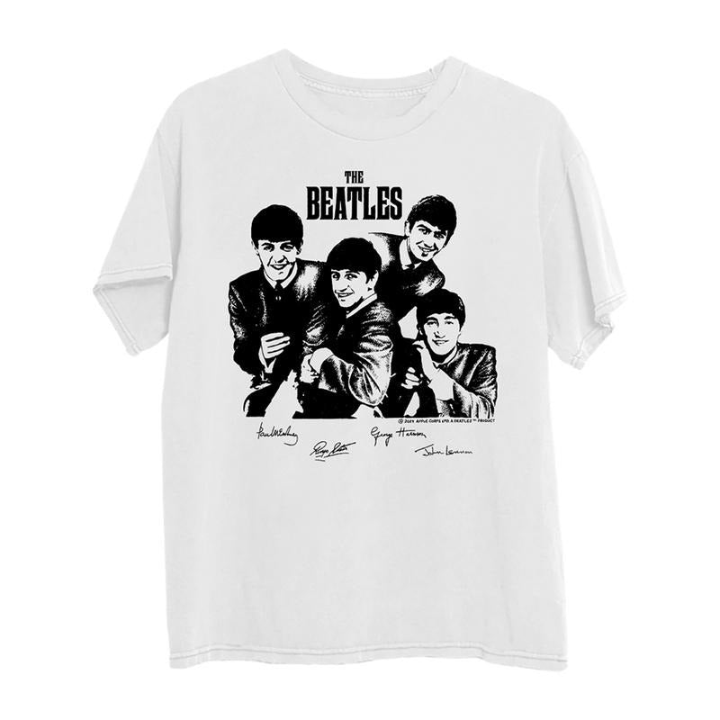 The Beatles Photo White T-Shirt, Rock Band Merch, Vintage 90s Graphic Tee