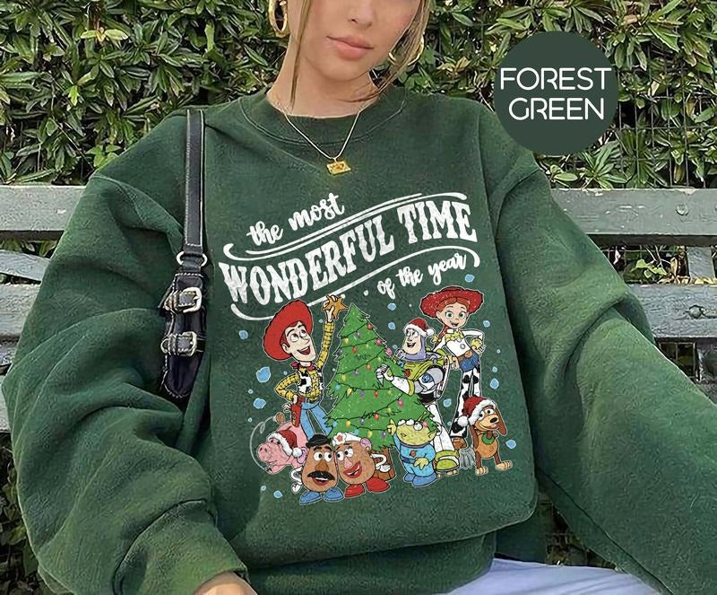 The Most Wonderful Time Of The Year Toy Story Christmas Sweatshirt, Merry Christmas Toy Story Sweatshirt, Toy Story Friends Xmas Shirt, Gift For Holiday
