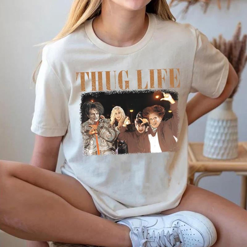 Thug Life Bad W1tches Halloween Vintage Unisex T-Shirt, Sweatshirt, Hoddie