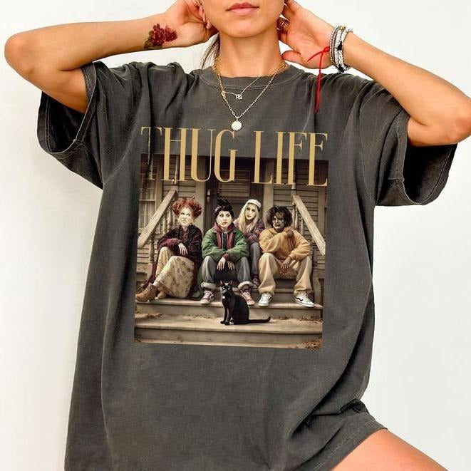 Thug Life Hocus Pocus Halloween T-Shirt, Sweatshirt, Hoodie, Thug Life Horror Tshirt, Hocus Pocus Thug Life Tee, Halloween Movie Shirt, Unisex Graphic Tee