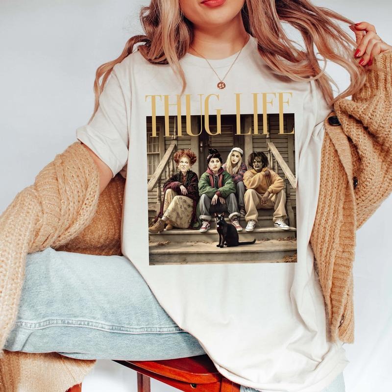 Thug Life Hocus Pocus Halloween T-Shirt, Sweatshirt, Hoodie, Thug Life Horror Tshirt, Hocus Pocus Thug Life Tee, Halloween Movie Shirt, Unisex Graphic Tee