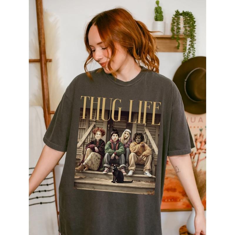 Thug Life Hocus Pocus Halloween T-Shirt, Sweatshirt, Hoodie, Thug Life Horror Tshirt, Hocus Pocus Thug Life Tee, Halloween Movie Shirt, Unisex Graphic Tee