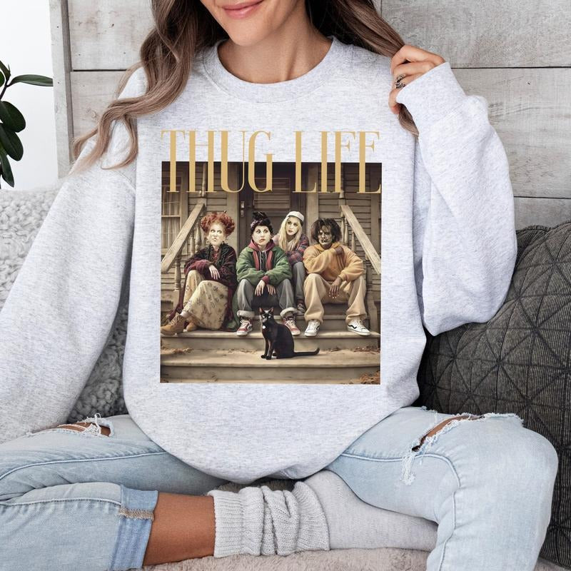 Thug Life Hocus Pocus Halloween T-Shirt, Sweatshirt, Hoodie, Thug Life Horror Tshirt, Hocus Pocus Thug Life Tee, Halloween Movie Shirt, Unisex Graphic Tee