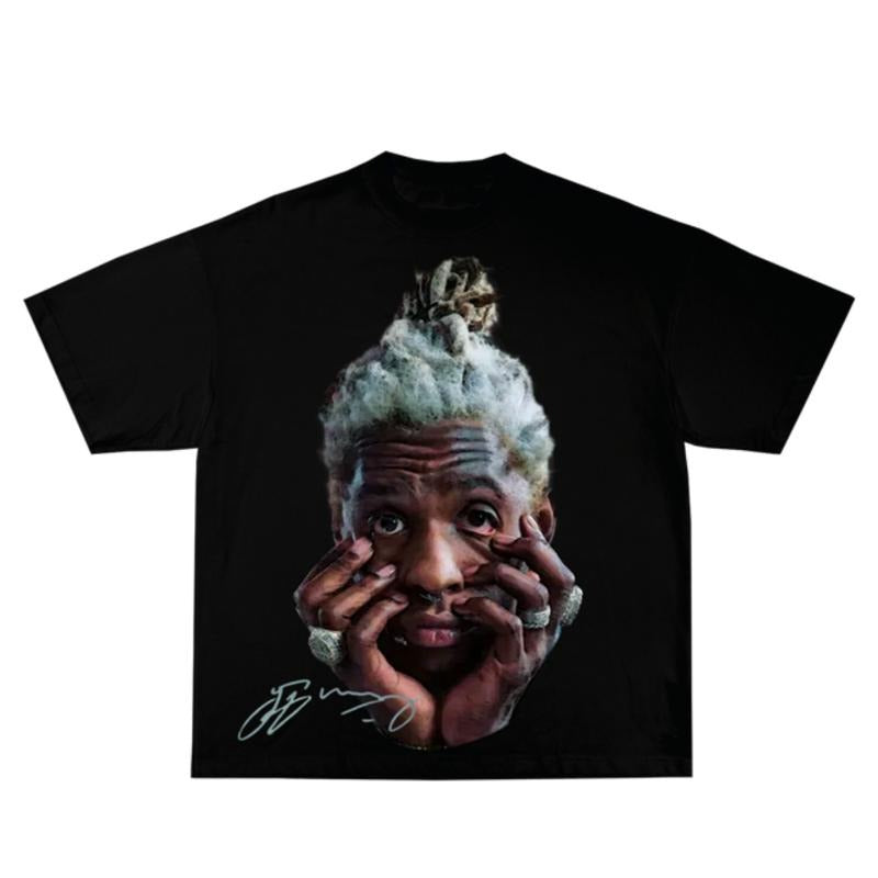 Thugger Inspired Vintage Graphic T-shirt Heavy Cotton Tee Basketball 90 s Styled Shirt Hiphop Vibes Y2K Aesthetic Throwback Classic Big Face Celebrity Tee