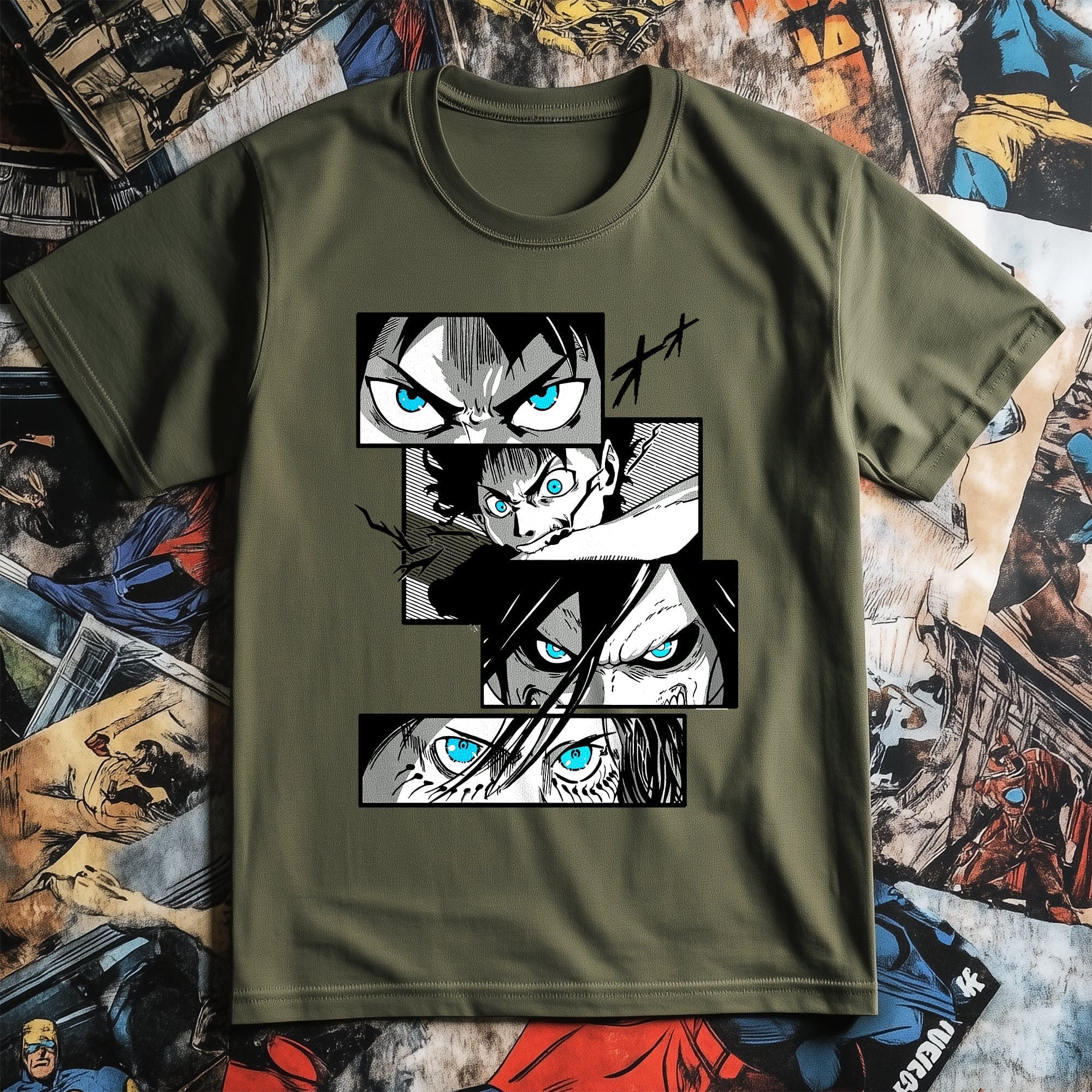 Titan Attack Anime Blocks T-Shirt