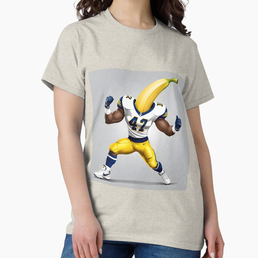 "Top Banana Touchdown" Banana Head Footballer Classic T-Shirt