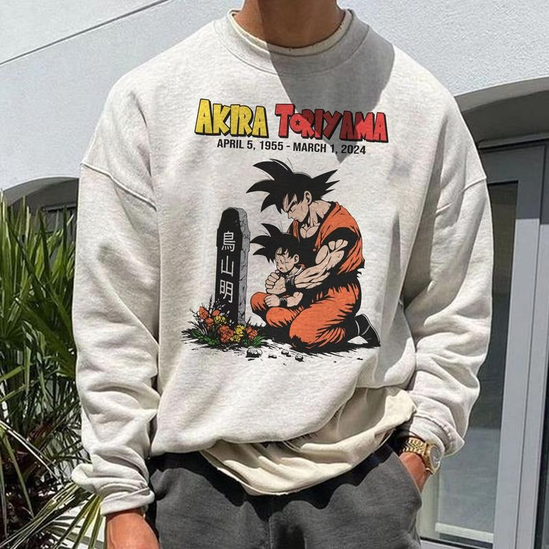 Toriyama Akira 1955-2024 Thank You for The Memories Shirt, Toriyama Akira Shirt, Dragon Bal Shirt, Goku Anime Shirt, Goku Dragon Shirt,Anime Unisex Sweatshirt hoodie T-shirt