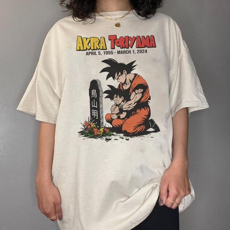 Toriyama Akira 1955-2024 Thank You for The Memories Shirt, Toriyama Akira Shirt, Dragon Bal Shirt, Goku Anime Shirt, Goku Dragon Shirt,Anime Unisex Sweatshirt hoodie T-shirt