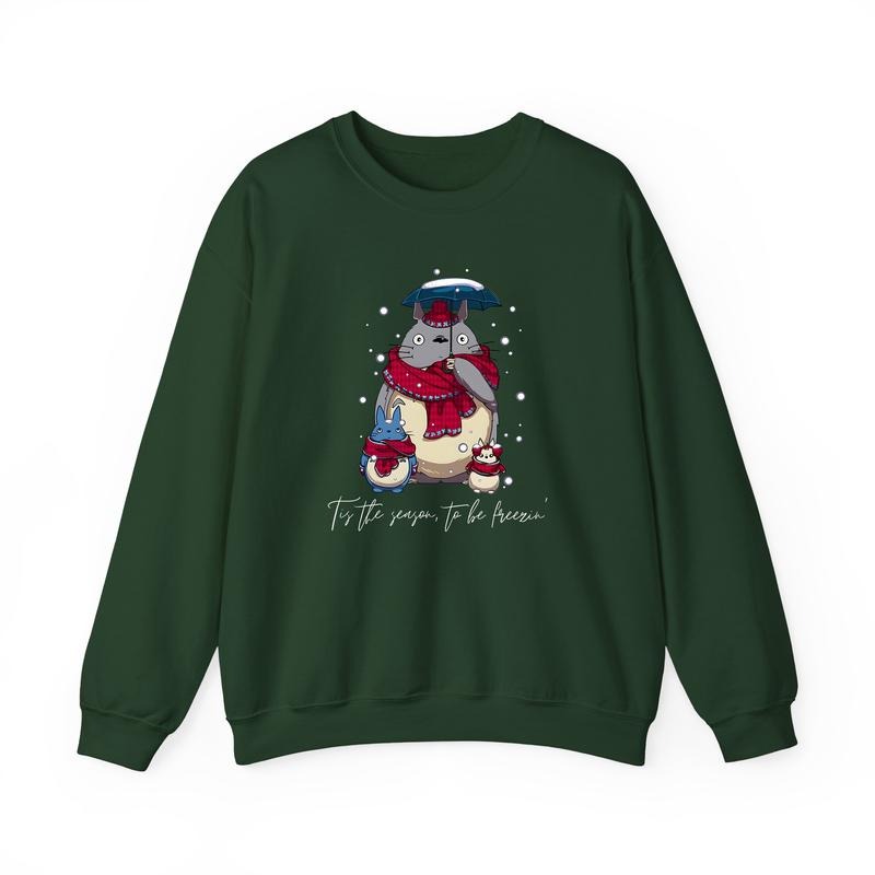 Totoro Christmas Sweatshirt, Studio Ghibli Shirt, Spirited Away, Miyazaki Hayao, Studio Ghibli Fans, Anime Christmas Sweatshirt
