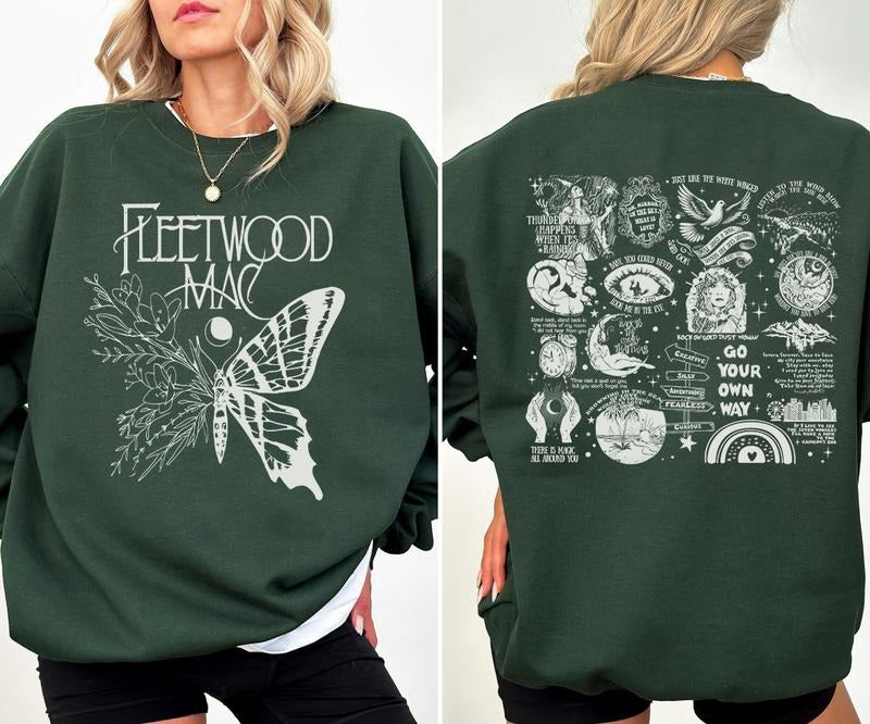 Tracklist Stevie Nicks 2 Sides Newest Shirt Sweatshirt Hoodie, Fleetwood Mac Butterfly Graphic Shirt, Gifts For Her