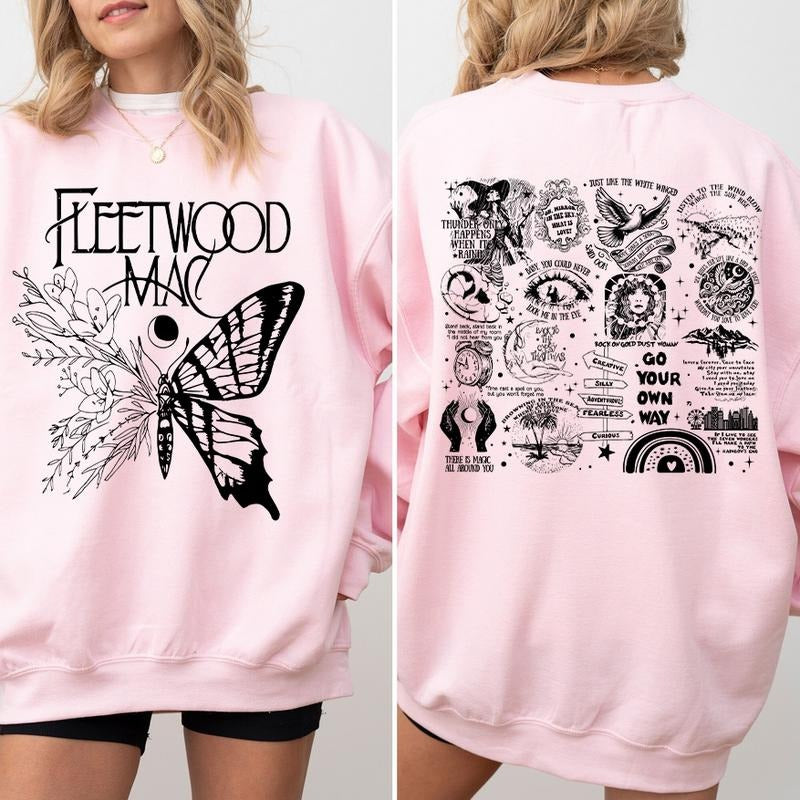 Tracklist Stevie Nicks 2 Sides Newest Shirt Sweatshirt Hoodie, Fleetwood Mac Butterfly Graphic Shirt, Gifts For Her