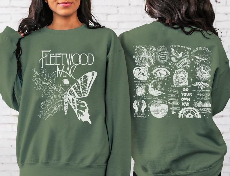 Tracklist Stevie Nicks 2 Sides Newest Shirt Sweatshirt Hoodie, Fleetwood Mac Butterfly Graphic Shirt, Gifts For Her