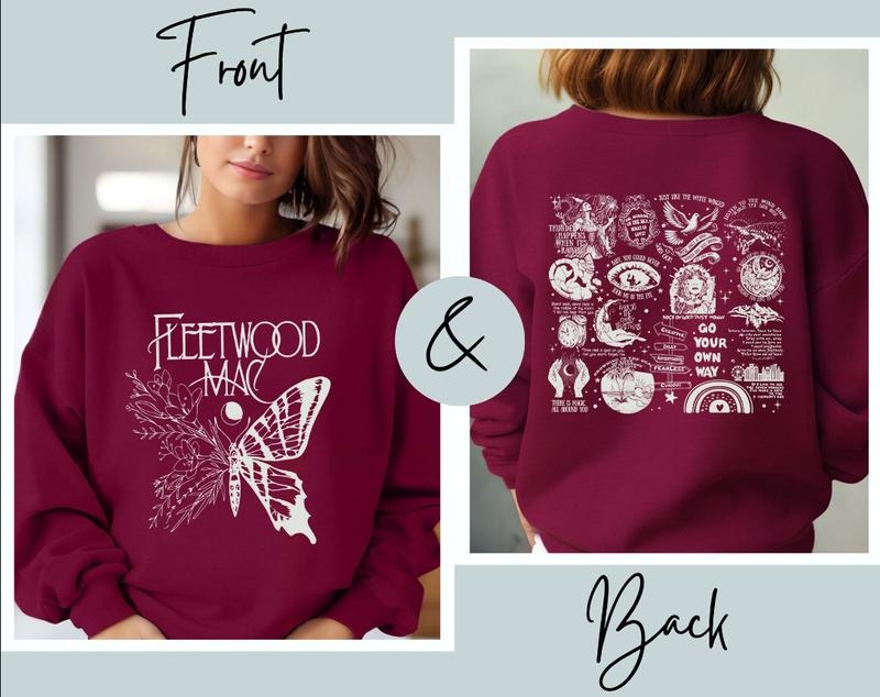 Tracklist Stevie Nicks 2 Sides Newest Shirt Sweatshirt Hoodie, Fleetwood Mac Butterfly Graphic Shirt, Gifts For Her
