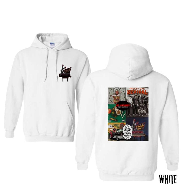 Treaty Oak Revival Hoodie Sweatshirt T-shirt, Retro Neon Sign Design Country Music Merch front logo Shirt, Vintage all album Hoodie Pullover Long Sleeve Casual Biker Sweaters Menswear Menswear