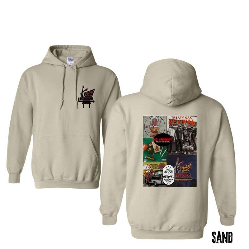 Treaty Oak Revival Hoodie Sweatshirt T-shirt, Retro Neon Sign Design Country Music Merch front logo Shirt, Vintage all album Hoodie Pullover Long Sleeve Casual Biker Sweaters Menswear Menswear