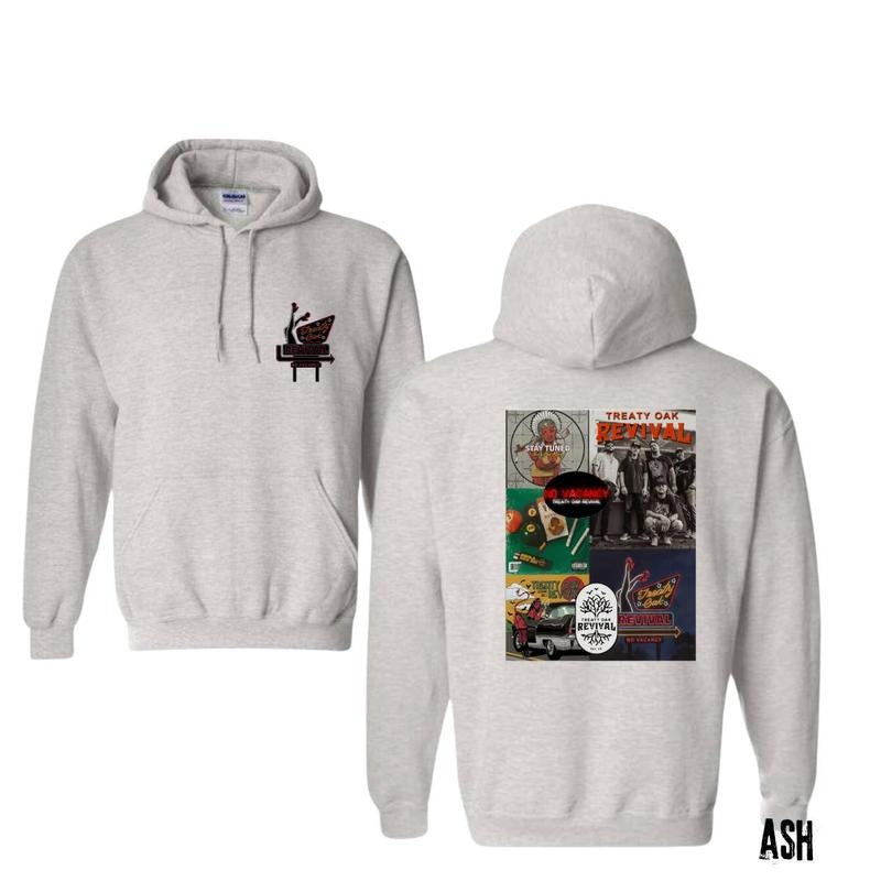 Treaty Oak Revival Hoodie Sweatshirt T-shirt, Retro Neon Sign Design Country Music Merch front logo Shirt, Vintage all album Hoodie Pullover Long Sleeve Casual Biker Sweaters Menswear Menswear