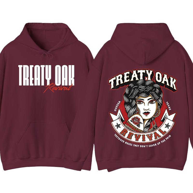 Treaty Oak Revival Shirt Hoodie, Featuring A Bold Treaty Oak Revival Devil Girl Design, Perfect For Those Who Love Music, Southern Rock Concert Gift