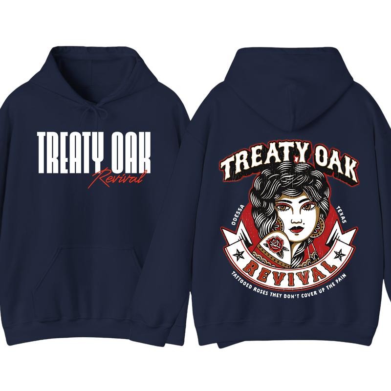 Treaty Oak Revival Shirt Hoodie, Featuring A Bold Treaty Oak Revival Devil Girl Design, Perfect For Those Who Love Music, Southern Rock Concert Gift