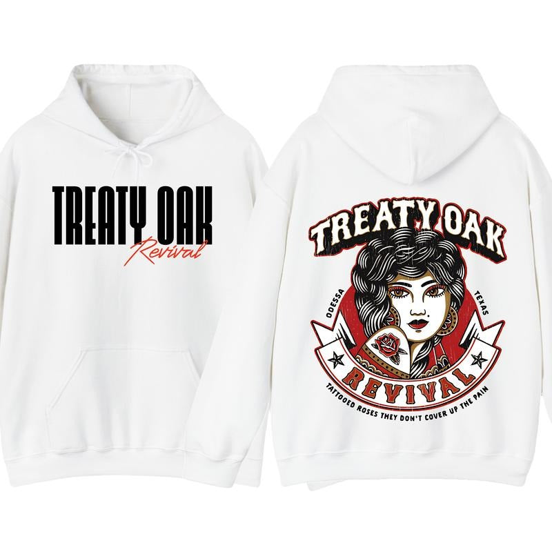 Treaty Oak Revival Shirt Hoodie, Featuring A Bold Treaty Oak Revival Devil Girl Design, Perfect For Those Who Love Music, Southern Rock Concert Gift