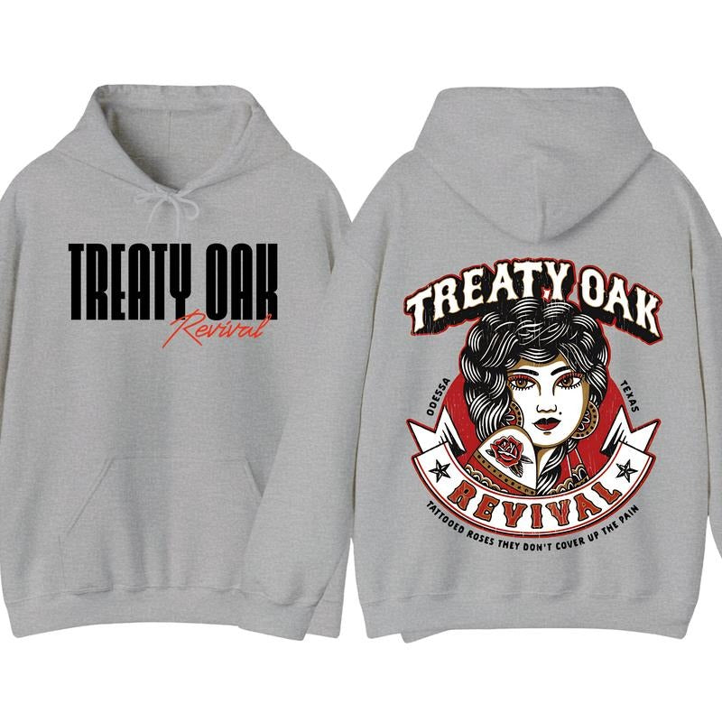 Treaty Oak Revival Shirt Hoodie, Featuring A Bold Treaty Oak Revival Devil Girl Design, Perfect For Those Who Love Music, Southern Rock Concert Gift