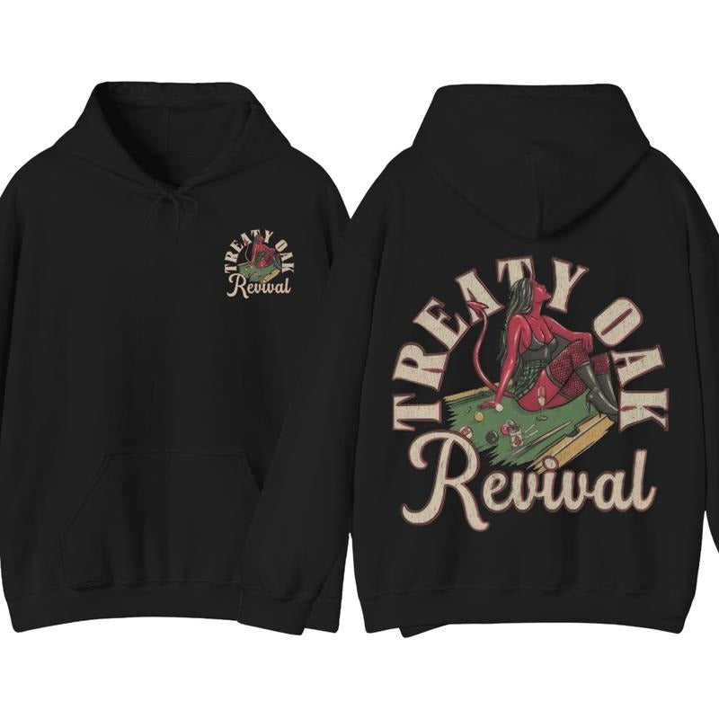 Treaty Oak Revival Shirt Hoodie, Featuring A Bold Treaty Oak Revival Devil Girl Design, Perfect For Those Who Love Music, Southern Rock Concert Gift style 001