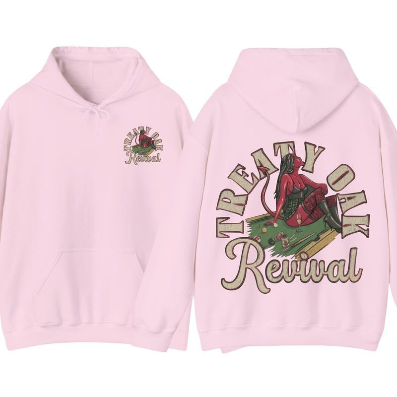 Treaty Oak Revival Shirt Hoodie, Featuring A Bold Treaty Oak Revival Devil Girl Design, Perfect For Those Who Love Music, Southern Rock Concert Gift style 001