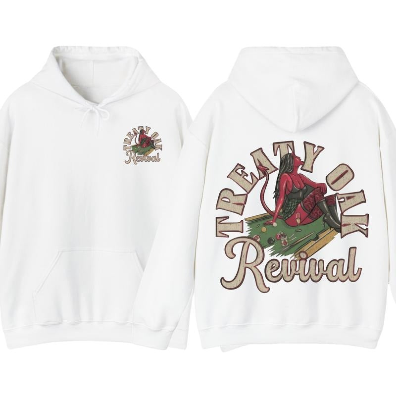 Treaty Oak Revival Shirt Hoodie, Featuring A Bold Treaty Oak Revival Devil Girl Design, Perfect For Those Who Love Music, Southern Rock Concert Gift style 001