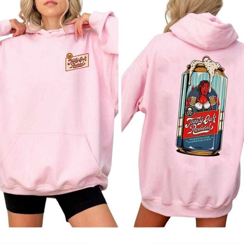 Treaty Oak Revival T-shirt Sweatshirt Hoodie, Bold Beer Can Design with Vibrant Colors, Beer Shirt, Unisex Classic Cotton Fabric